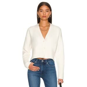All Saints Vika Alpaca Wool Blend Cropped Cardigan Sweater Cream White XS